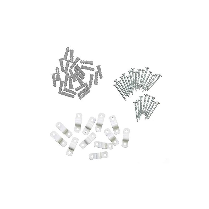 ClosetMaid 7561 Shelf Clips for Concrete Installation, 12-Pack, White