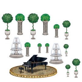 Beistle Printed Black Tie Piano and DÃ©cor Props, 13.25" to 3' 10.5", 15 Pieces In Package