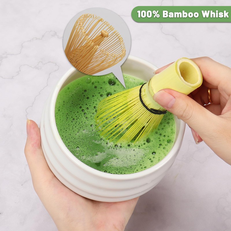 Geebuzz Matcha Whisk Set - Matcha Bowl and Bamboo Matcha