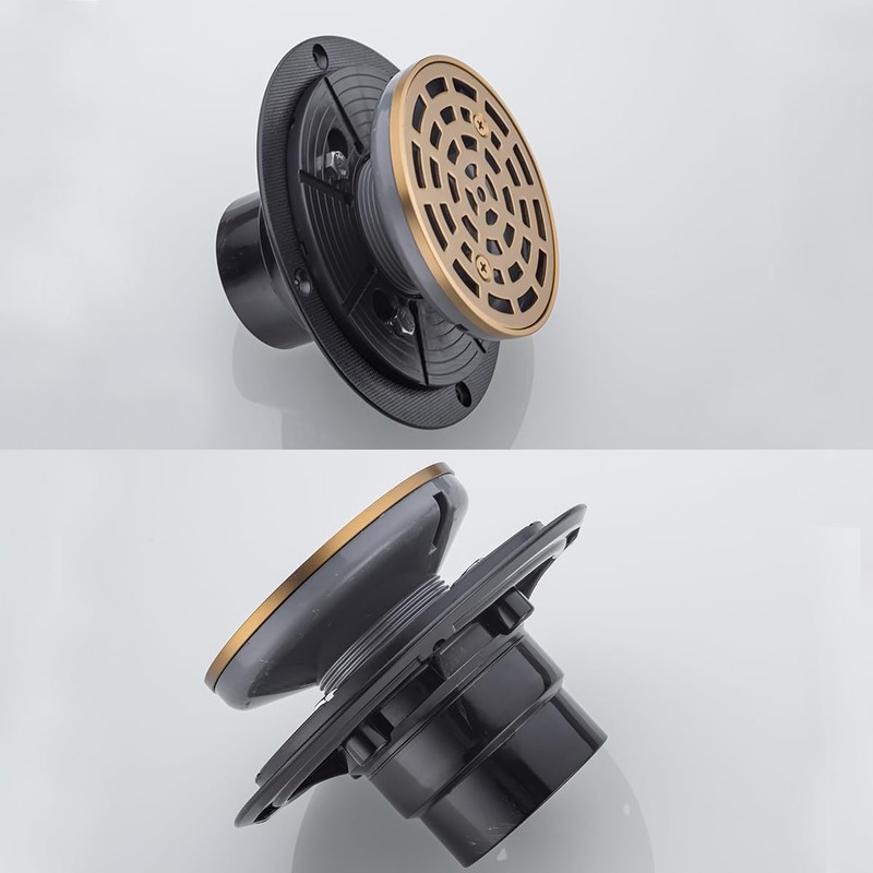 RANDOM Round Shower Drain SUS304 Stainless Steel Champagne Bronze Shower