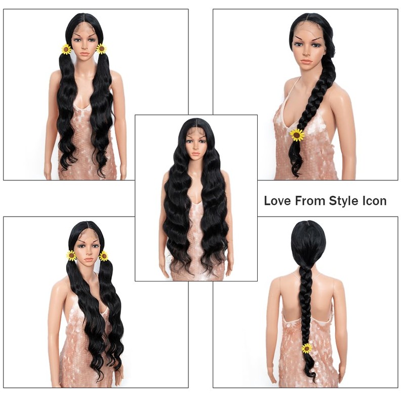 Style Icon 36” Super Long Deep Wave Wig Synthetic Lace