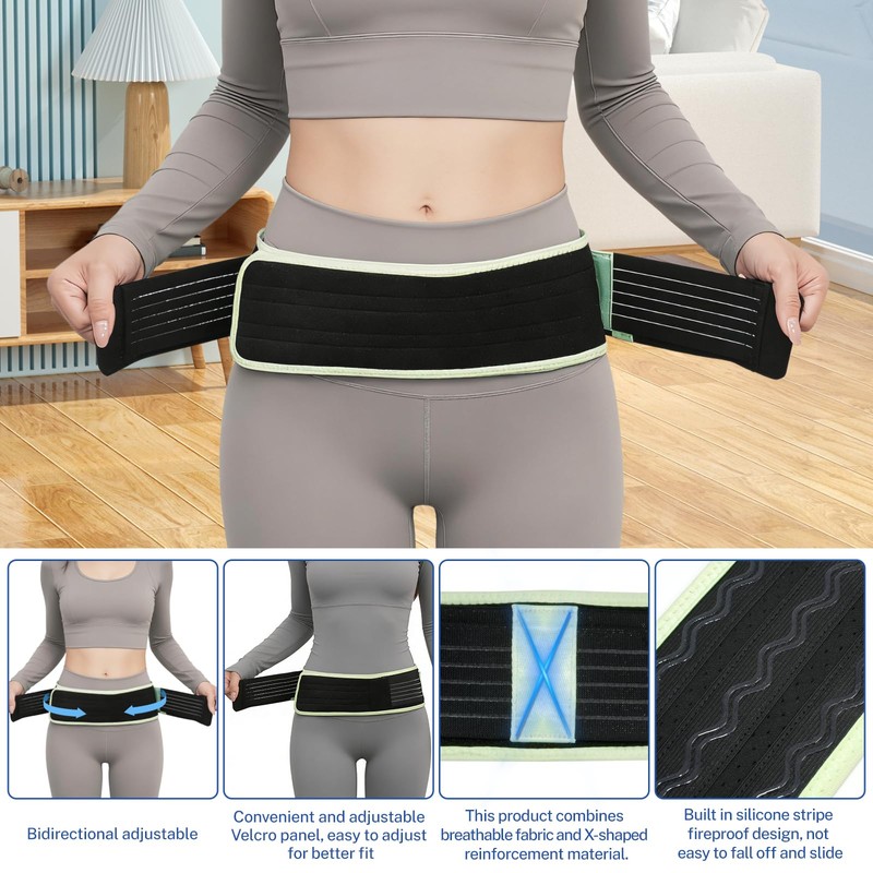Sacroiliac SI Joint Belt,Back Brace Support,Trochanter Brace Belt,Alleviates Sciatic, Pelvic,