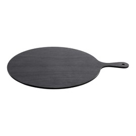 DEMDACO byDesign Serving Collection Charcoal Black Round 12.5 inch Bamboo and Melamine Cutting Cheese Serving Board