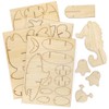 Baker Ross FE376 Wooden Craft Kit, Sea Creatures, 5 Pieces,