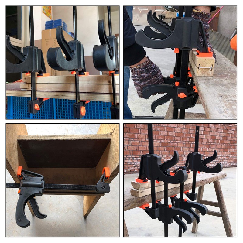 LISHINE 4 Inch Bar Clamps for Woodworking, 8 Pack Quick