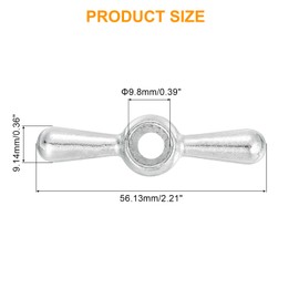 QUARKZMAN 01-5095 Hose Connection Tee Handle, 1 Piece Metal Outdoor Tap Handle Replacement, 16 Point Break Outdoor Tap Hose Sillcock Tea Handle (Silver)