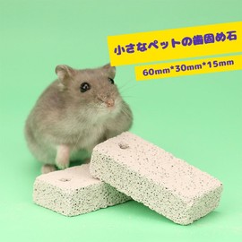 BIUTEFOR Chinchilla, Toothpaste, Rectangular Chewing Stone, 12 Pieces, Natural Volcanic Stone, Perfect for Hamsters, Rabbits, Chinchillas and Other Rodents