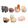 Seiji Kawasaki Woodcarved Animals Mascot Figure 2, Set of 6