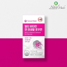 NaturalMade Multi Vitamin & Mineral for Women 1445mg 90 Tablets / 네츄럴메이드 멀티 비타민 앤 미네랄 포우먼 1445mg x 90정