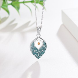 Zunxinsan Mustard Seed Necklace 925 Sterling Silver Mustard Seed Jewelry Christian Jewelry Gifts for Women