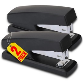 Always23 Stapler, Stapler for Classroom, 20-Sheet Capacity, Staplers, 2 Pack Black.
