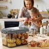 Olimingse Bread Box, 10L Gray Airtight Braed Storage Container, Bread