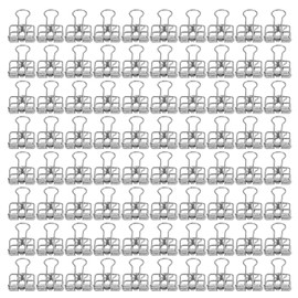 80 Pcs Binder Clips 19mm Powerful Clamping Force Durable Metal Multicolor Paper Binder Clips for Home Office School Silver
