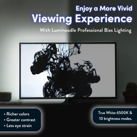 Luminoodle LED TV Backlight - USB Powered LED HDTV Bias Lighting for TV Ambient Lighting - Background Lighting for TV