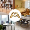 DYOUen Heart Shape Hand Gestures Statue Heart ShapeFinger Sculpture Heart