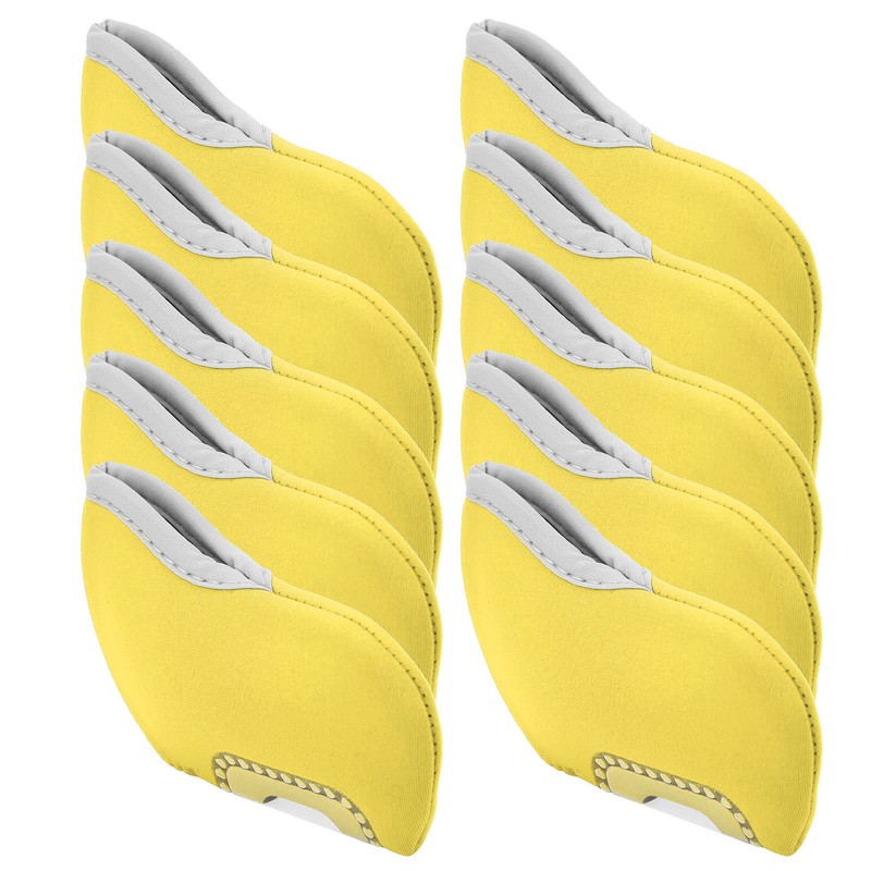 10Pcs Golf Putter Head Cover Iron Club See Through Window