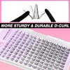 VEYESBEAUTY Lash Clusters Individual Eyelash Extensions Thin & Invisible Band