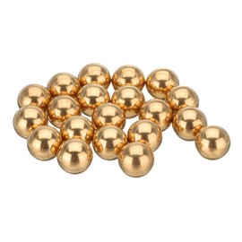 sourcing map 20 Pcs 13 mm Bearing Balls H62 Brass G100 Precision Balls for Industrial Spheres, Machinery, Automotive, and DIY