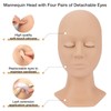LASHVIEW Professional Eyelash Extension Mannequin Head Kit with 4pc Removable