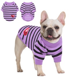 Queenmore Small Dog Shirt,Soft Breathable Dog Shirt for Dogs Cats Boy Girl,Pet Clothes for All Season,Breathable Lightweight Pet Tshirt for Frenchie, Dachshund, Yorkie