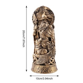 Koyocaarr Norse Gods Statue,Resin Viking Mythology Statue, Nordic God Statue for Home Office Decoration,Antique Viking Decor Altar Decoration
