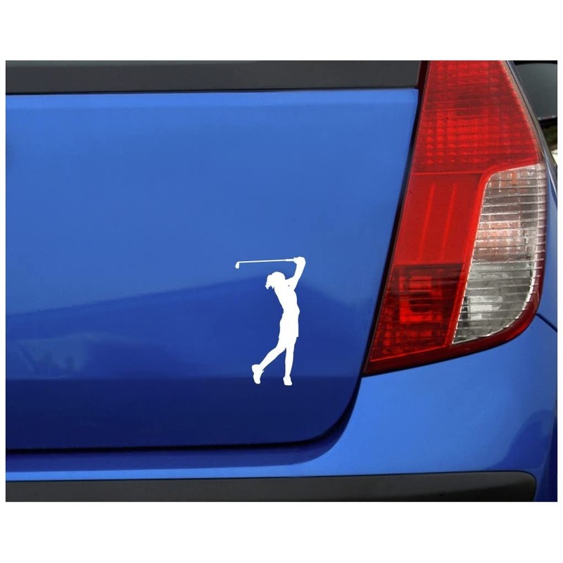 Car Sticker Playing Golf Sticker Black 5,5 x 10cm