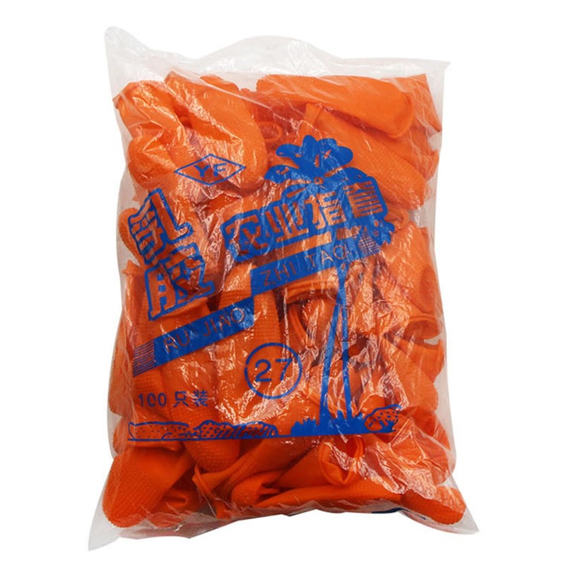 Pack of 100 Latex Finger Cots Reusable Finger Protection Non-Slip