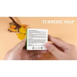 AMVital Turmeric Soap Bar for Face & Body-Acne, Dark Spots, Smooth Skin, Natural