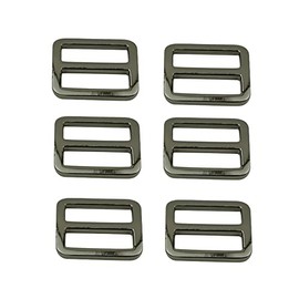 JIHUOO Pack of 8 1 inch flat metal sliding buckle belt adjuster slider webbing backpack buckle slider regulators rectangular sliders