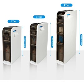 BAISRGS Narrow 3-Tier Storage Cabinet – Mobile Bathroom Shelf, No Assembly Needed