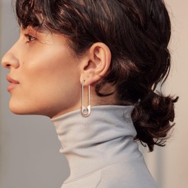 Safety Pin Earrings for Women Teen Girls Punk Goth Safety Pin Cartilage Earrings Minimalist Hoop Earrings Jewelry Gifts