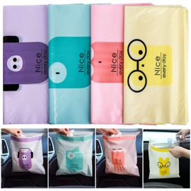 Hiceeden 120pcs Car Trash Bag, Stick-on Disposable Trash Bag, Leakproof Vomit Bags for Car, Kitchen, Travel, Camping, Bedroom, Study Room, Office