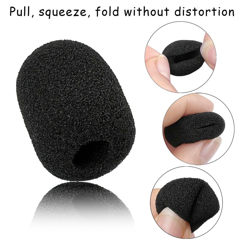 30 Pack Mini Size Lapel Headset Mic Foam Covers Microphone