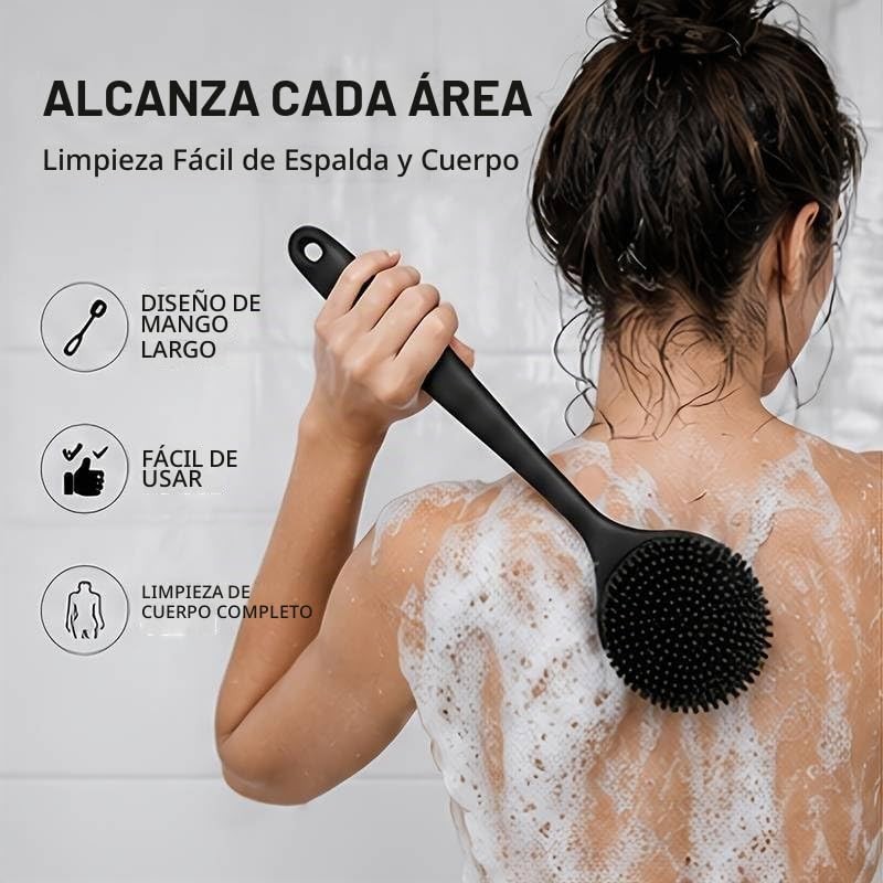 4 Pcs Cepillo Corporal de SiliconaSilicone ScrubberCepillo de Baño Corto