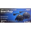 Feit Electric Feit Electric Triple Outlet Outdoor Smart Plugs, 2-Pack,