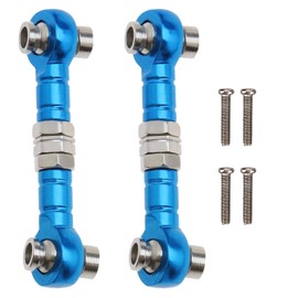 EMSea 2Pcs RC Steering Linkage Rod Adjustable Steering Turnbuckle Arms with Mounting Screws for Remote Control Car DIY Accessory