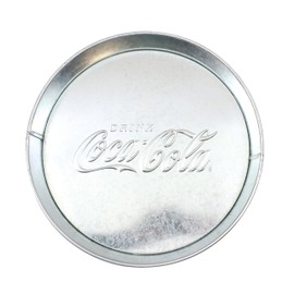 TableCraft's Coca-Cola Round Serving Platter 12.375" x 12.375" x 1.25", Silver