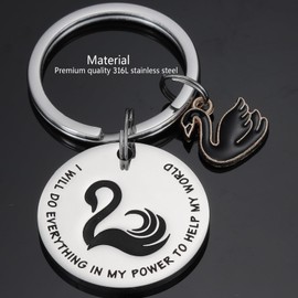 HUTIMY Keeper Of The Lost Cities Merchandise Black Keepers Citys Things Accessories Kotlc Fan Stuff Gift Swan Keychain