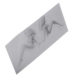 6X Nice Lady Car Vehicle Decoration Sticker Emblem Logo Badge