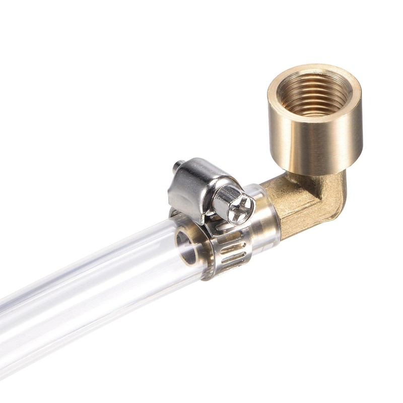 sourcing map Brass Hose Barb Fitting Elbow 14mm x G1/2