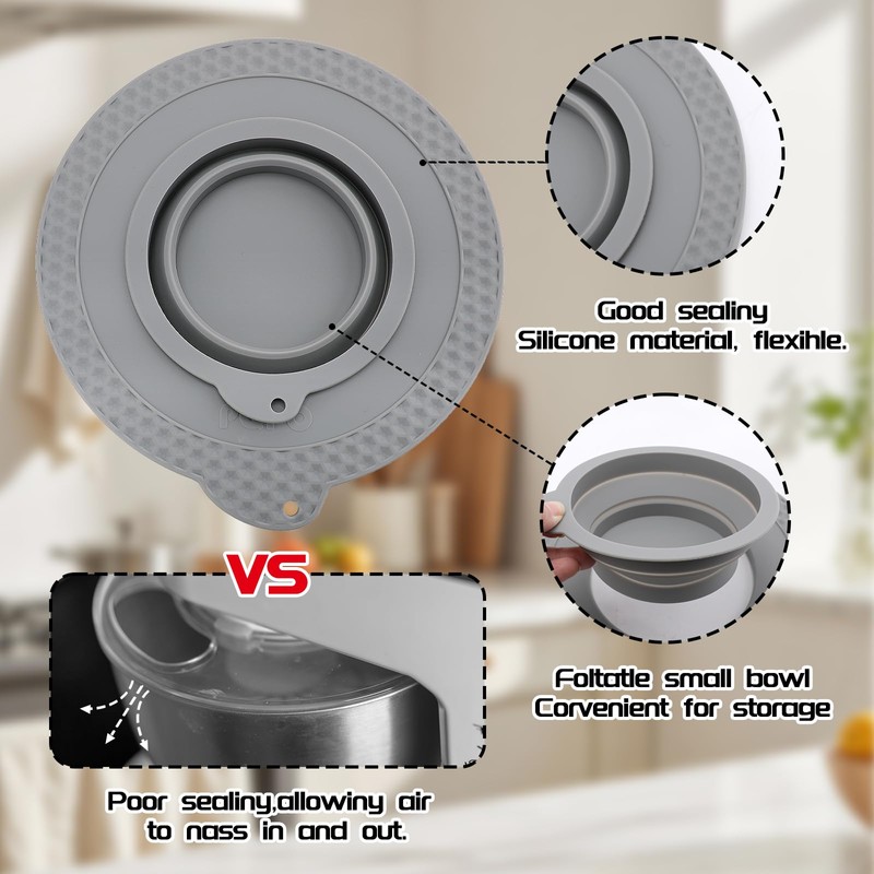 Silicone Mixer Bowl Cover Compatible with KitchenAid 6-7 Quart Bowl-Lift