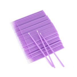G2PLUS Micro Swabs - 100pcs Cotton Swabs for Makeup, Purple Disposable Applicators Brush for Nails, Eyeliner and Lash Tech Supplies