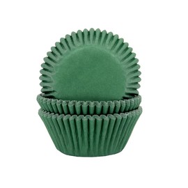 House of Marie Muffinförmchen/Cupcakeförmchen Dunkel Grün/Forest Green aus Papier 50 Stück