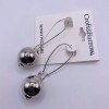 Croft & Barrow Silvertone Large Bead Deangle Earrings New