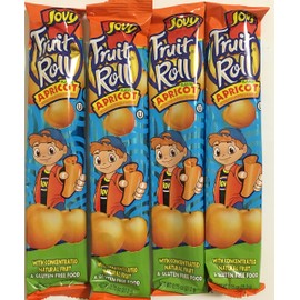 0.75oz Jovy Fruit Roll Snack, Apricot (16 Single Packets Per Order)