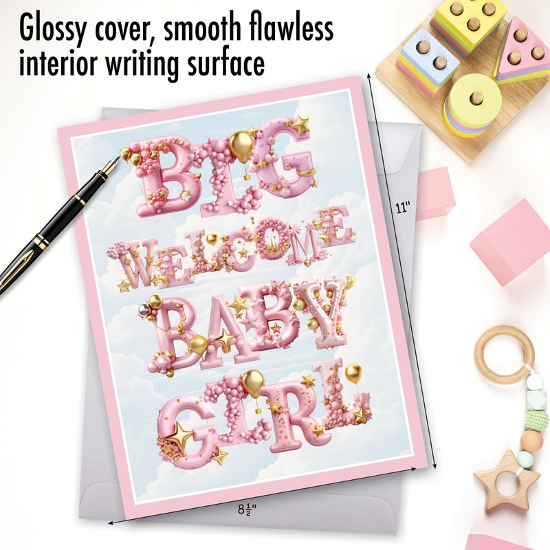 NobleWorks, Jumbo Funny Baby Greeting Card (Parents) 8.5 x 11