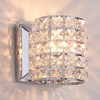 LOCLGPM Modern Chrome Crystal Wall Sconces, Elegant Bathroom Vanity Wall