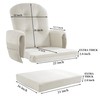 HOMBYS Glider Rocker Replacement Cushions 5 PCS with Storage Side
