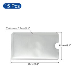 PATIKIL RFID Blocking Credit Card Sleeves, 15 Pack Contactless Protector Holder for NFC Purse,White