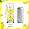 LemonRoad 6 Packs Lemon Pattern Highball Glasses 10 oz Tall